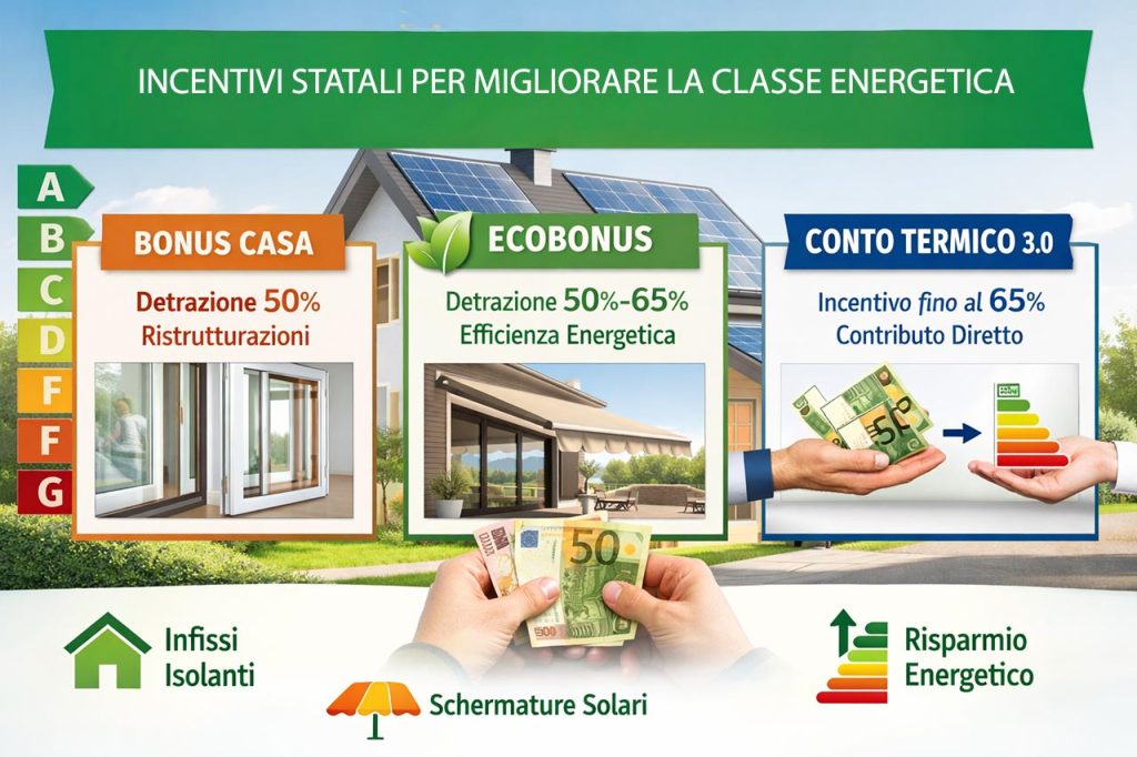 Migliorare la classe energetica degli edifici con gli incentivi statali